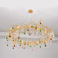 Avis Colorful Crystal Raindrop Branch Chandelier - Camilalamps - ILM0558