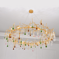 Avis Colorful Crystal Raindrop Branch Chandelier - Camilalamps - ILC0558