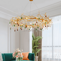 Avis Colorful Crystal Raindrop Branch Chandelier - Camilalamps - ILM0557
