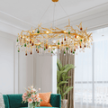 Avis Colorful Crystal Raindrop Branch Chandelier - Camilalamps - ILC0557