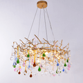 Avis Colorful Crystal Raindrop Branch Chandelier - Camilalamps - ILM0556
