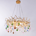 Avis Colorful Crystal Raindrop Branch Chandelier - Camilalamps - ILC0556