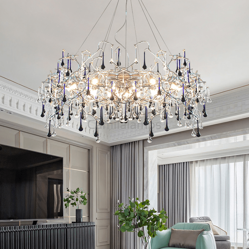 Avis Crystal Raindrop Branch Chandelier - Camilalamps - ILM0531