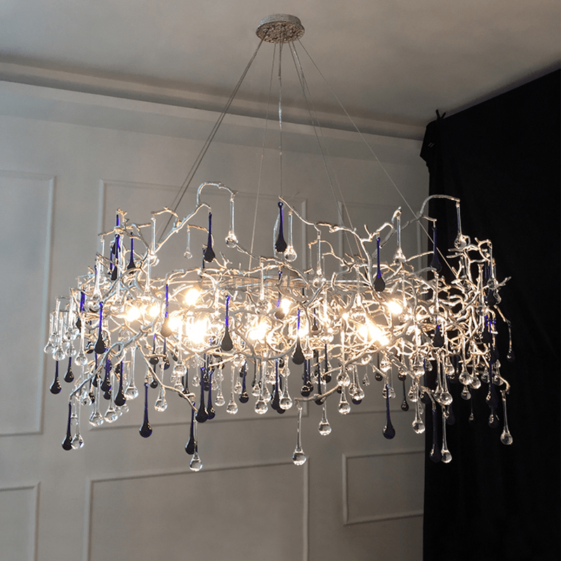 Avis Crystal Raindrop Branch Chandelier - Camilalamps - ILC1385