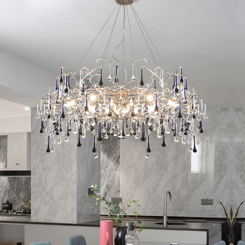 Avis Crystal Raindrop Branch Chandelier - Camilalamps - ILM1385