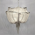 Alisa Luxury Double-Layer Aluminum Chain Tassel Chandelier - thebelacan