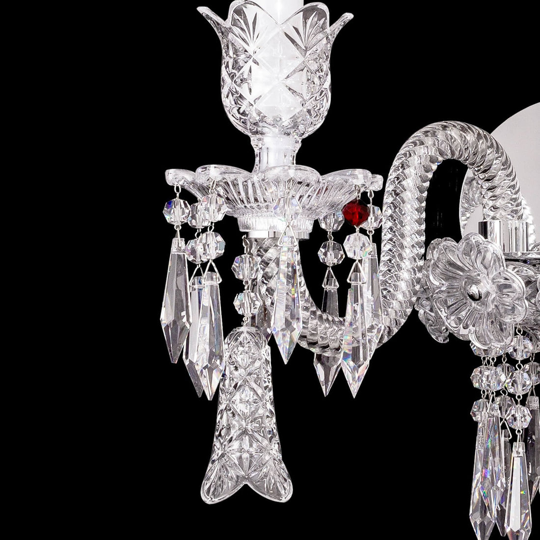 Bakala Elegance Candle Crystal Wall Sconce With Bell - Camilalamps - CA - ECB - 371 - 001