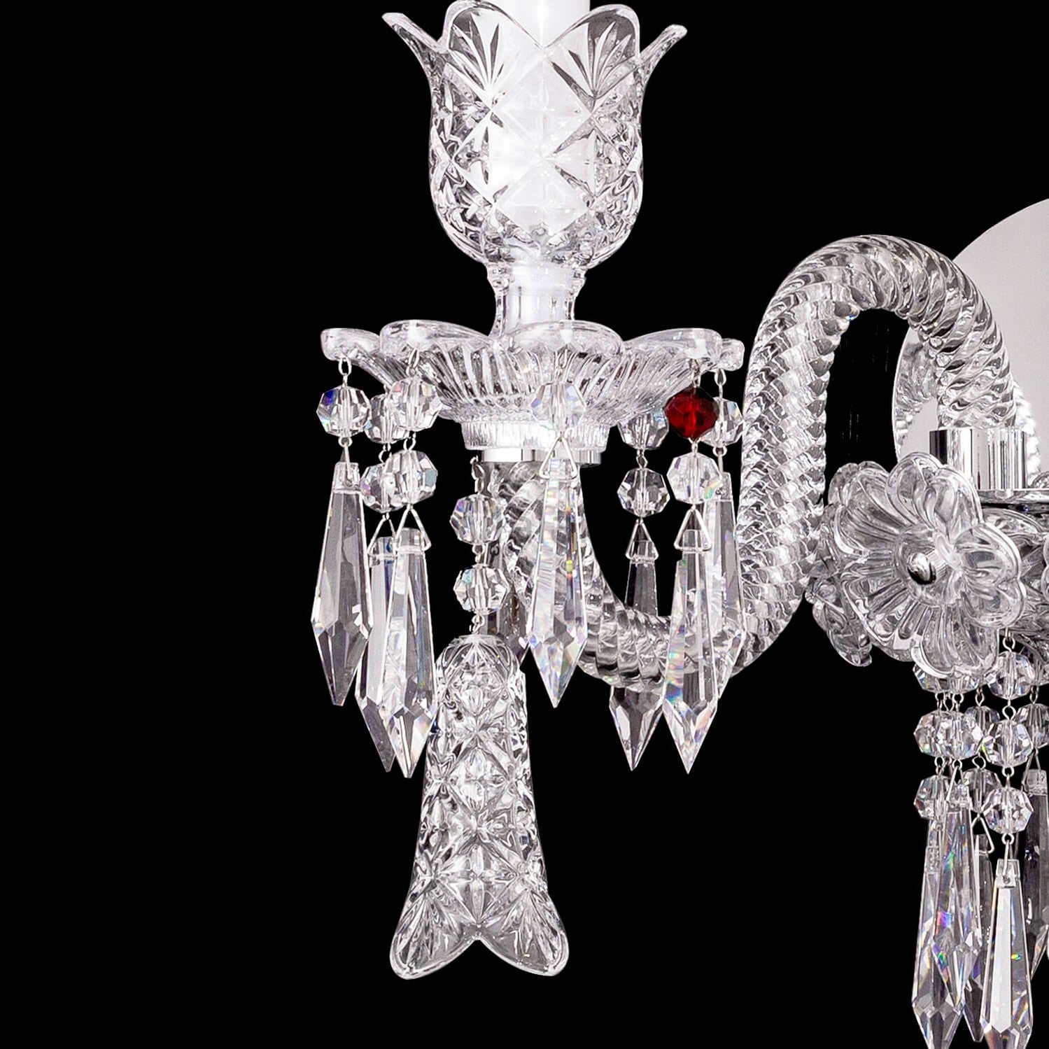 Bakala Elegance Candle Crystal Wall Sconce With Bell - Camilalamps - CA - ECB - 371 - 001