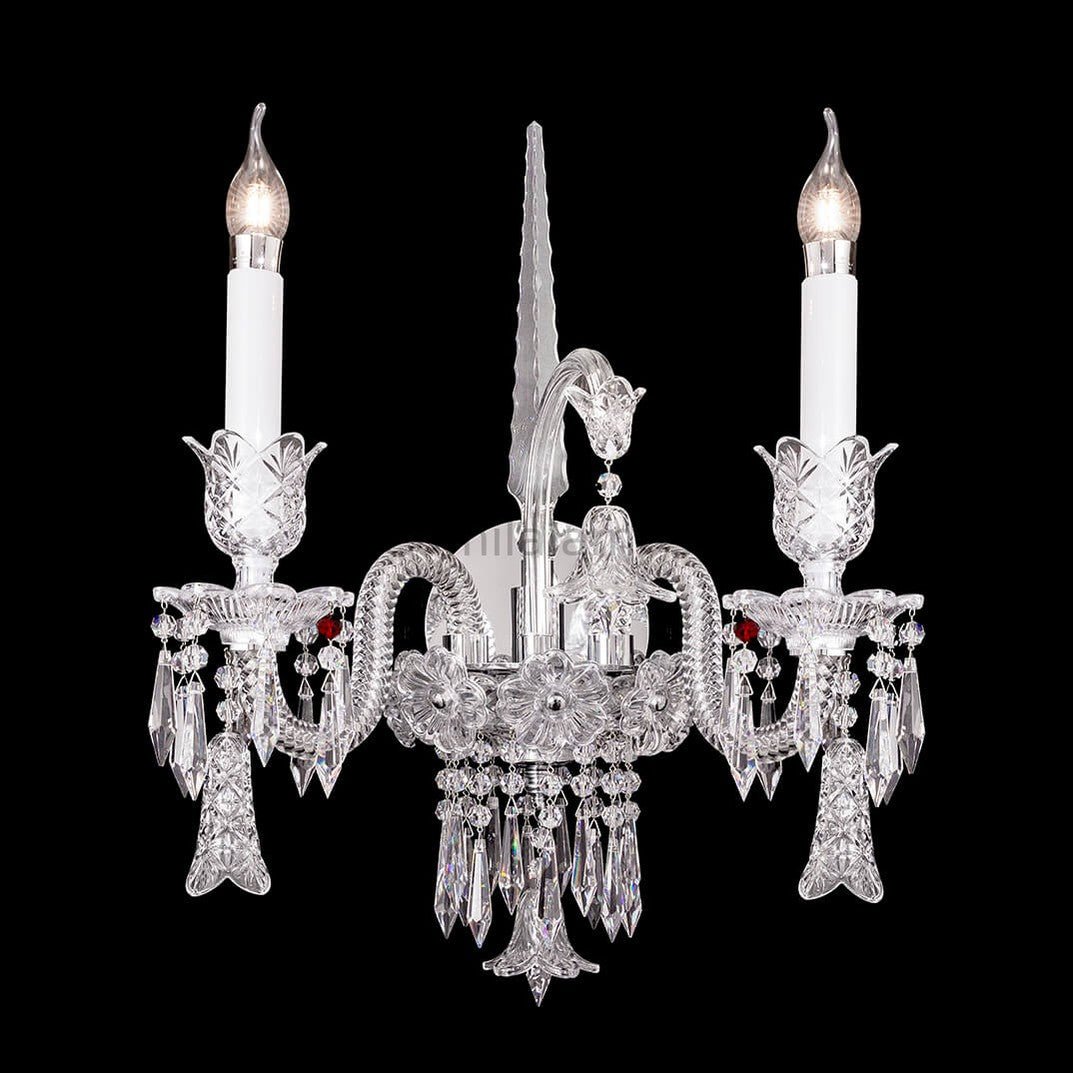 Bakala Elegance Candle Crystal Wall Sconce With Bell - Camilalamps - CA - ECB - 371 - 001