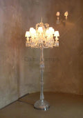 Bakala Zénith Crystal Candelabra With Fabric Shade - Camilalamps - CA - BZC - 366 - 001