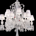 Bakala Zénith Crystal Candelabra With Fabric Shade - Camilalamps - CA - BZC - 366 - 002