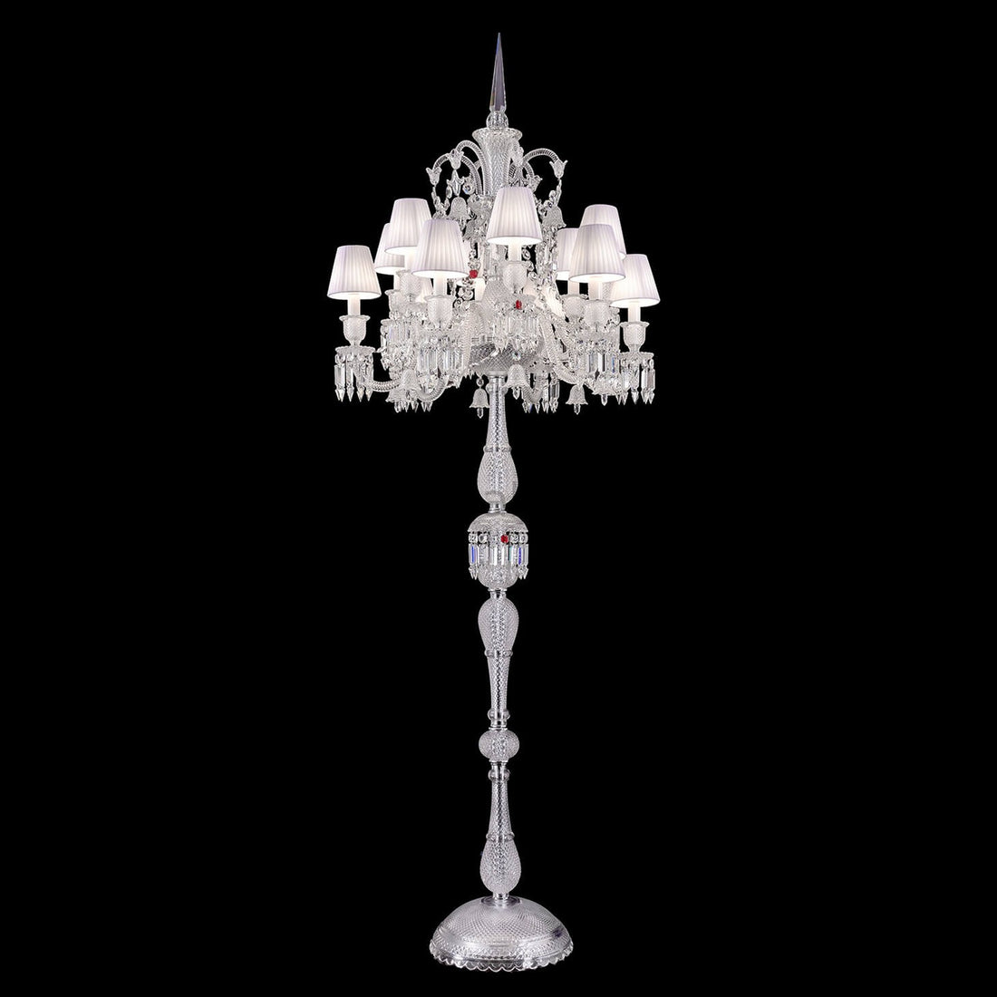 Bakala Zénith Crystal Candelabra With Fabric Shade - Camilalamps - CA - BZC - 366 - 001