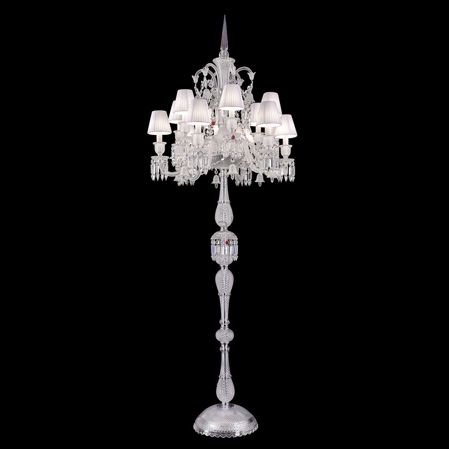 Bakala Zénith Crystal Candelabra With Fabric Shade - Camilalamps - CA - BZC - 366 - 001