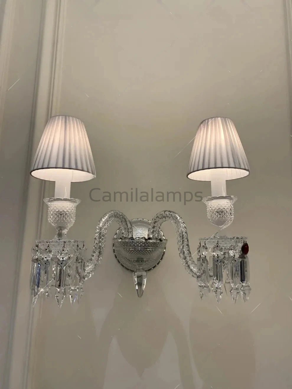 Bakala Zenith Crystal Wall Sconce 2 Light - Camilalamps - CA - ZBC - 389 - 001