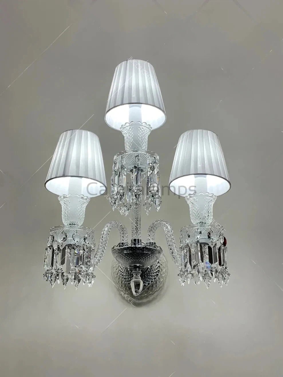 Bakala Zenith Crystal Wall Sconce 3 Light - Camilalamps - CA - ZBC - 384 - 001