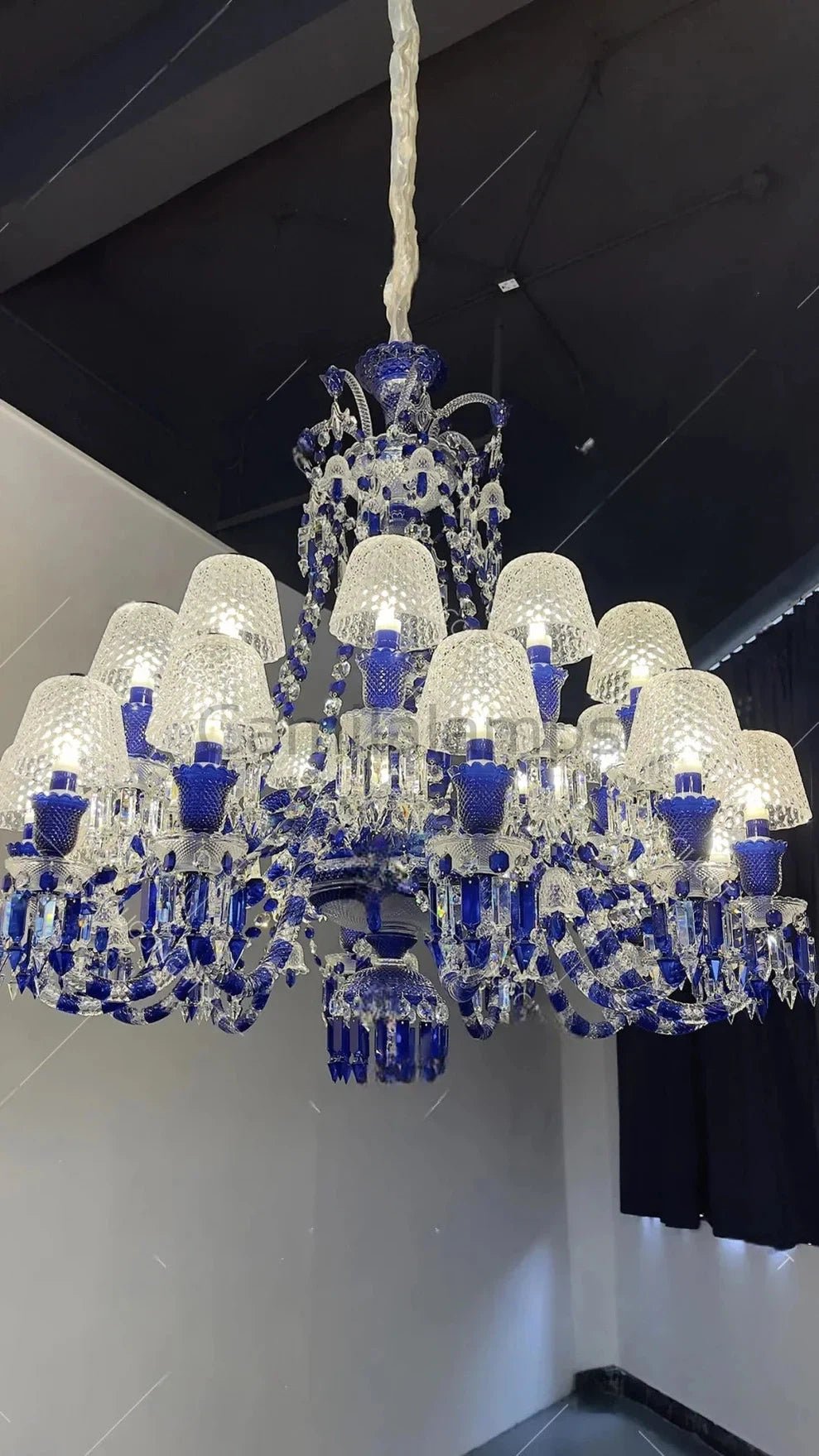 Bakala Zenith Faunacrystopolis Blue Crystal Chandelier - Camilalamps - CA - 386 - 001