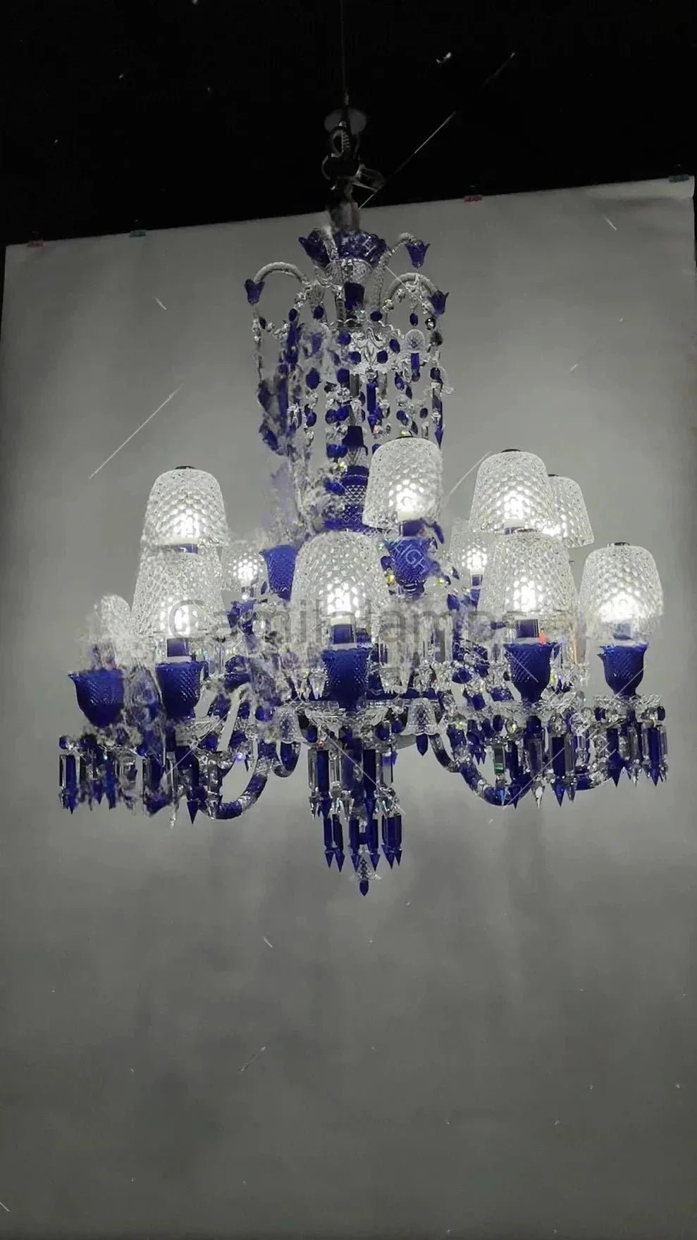 Bakala Zenith Faunacrystopolis Blue Crystal Chandelier - Camilalamps - Ca-1386-1001