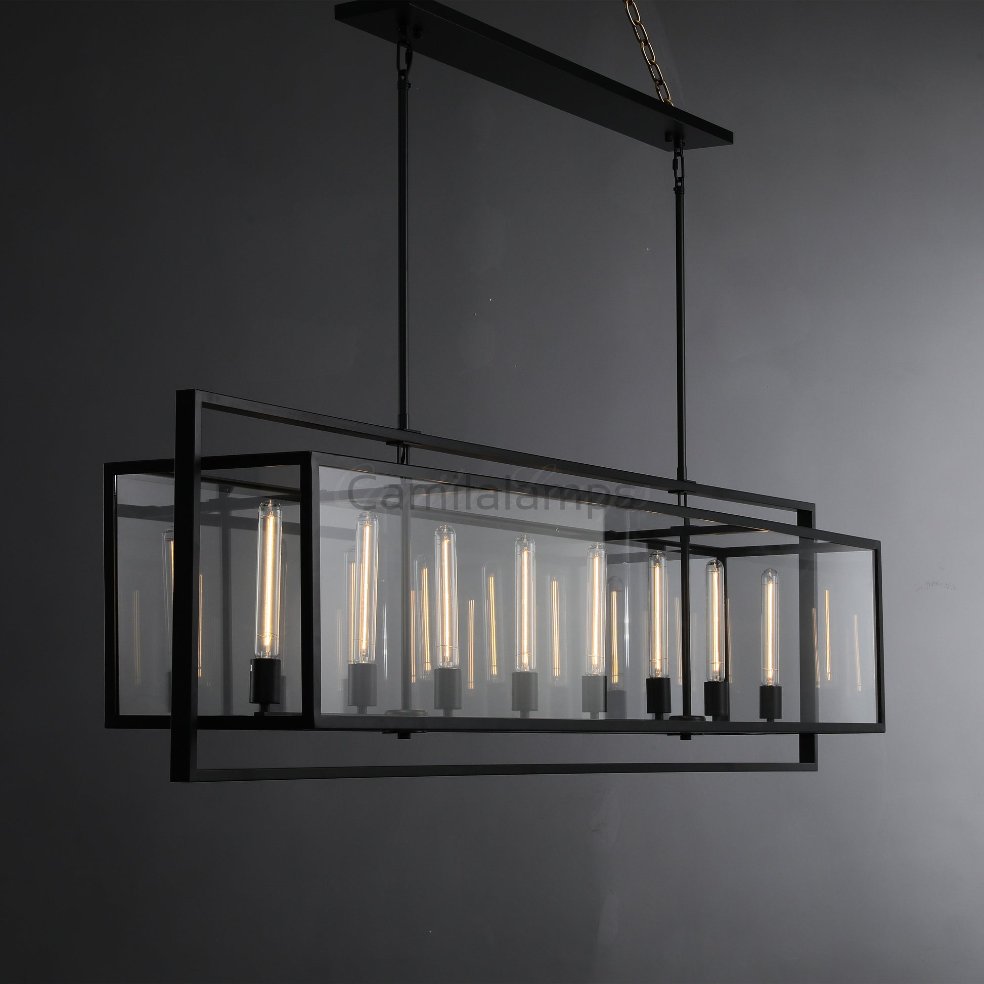 Baker Modern Rectangular Chandelier 54"72" - Camilalamps - CA - 1ZA0011