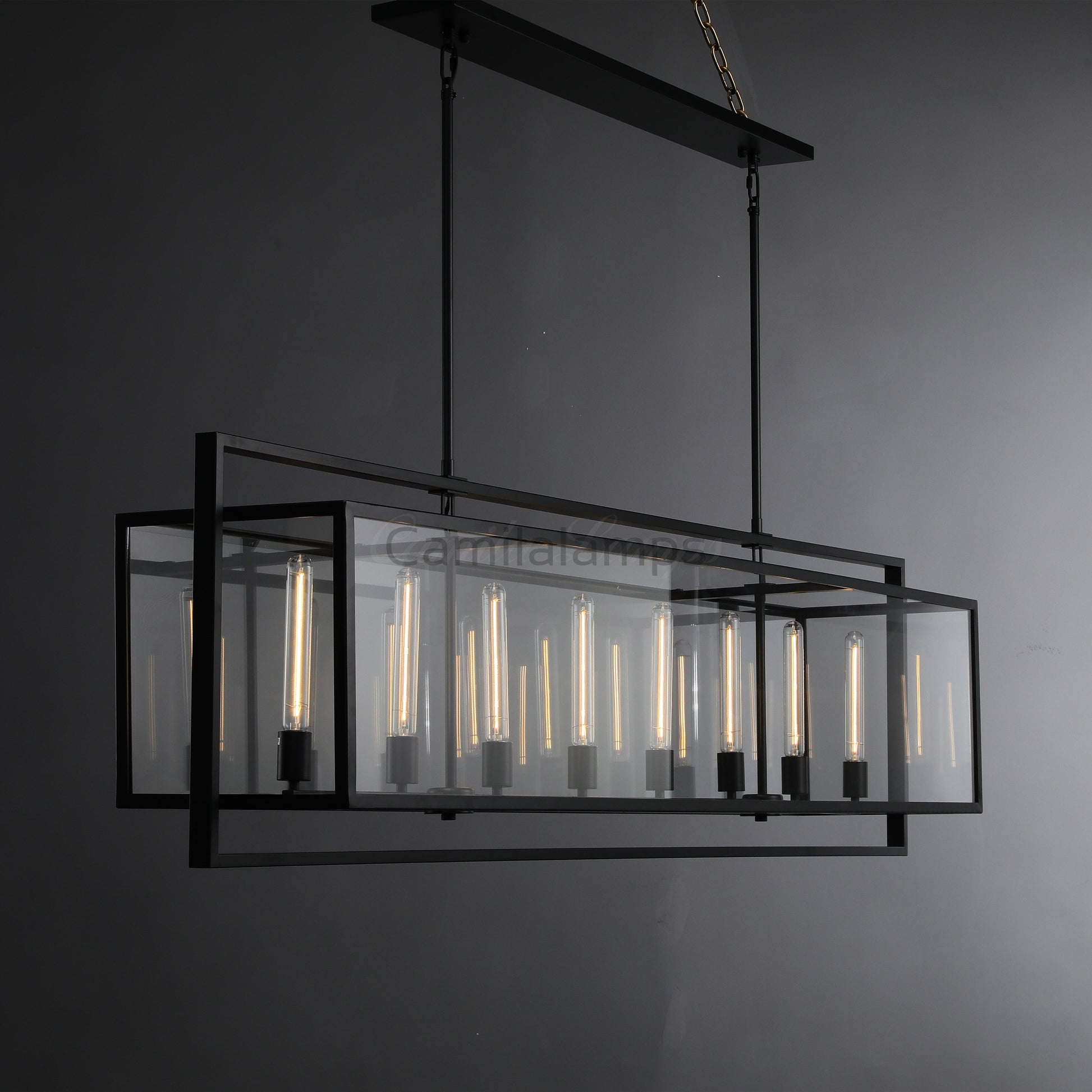 Baker Modern Rectangular Chandelier 54"72" - Camilalamps - CA - 1ZA0011
