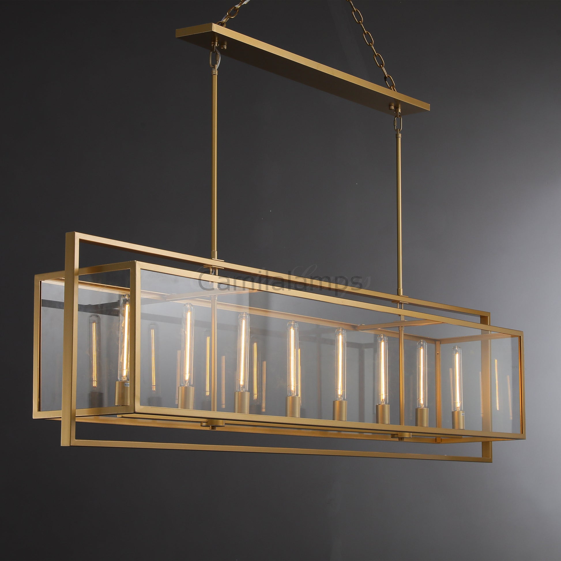 Baker Modern Rectangular Chandelier 54"72" - Camilalamps - CA - 1ZA0011