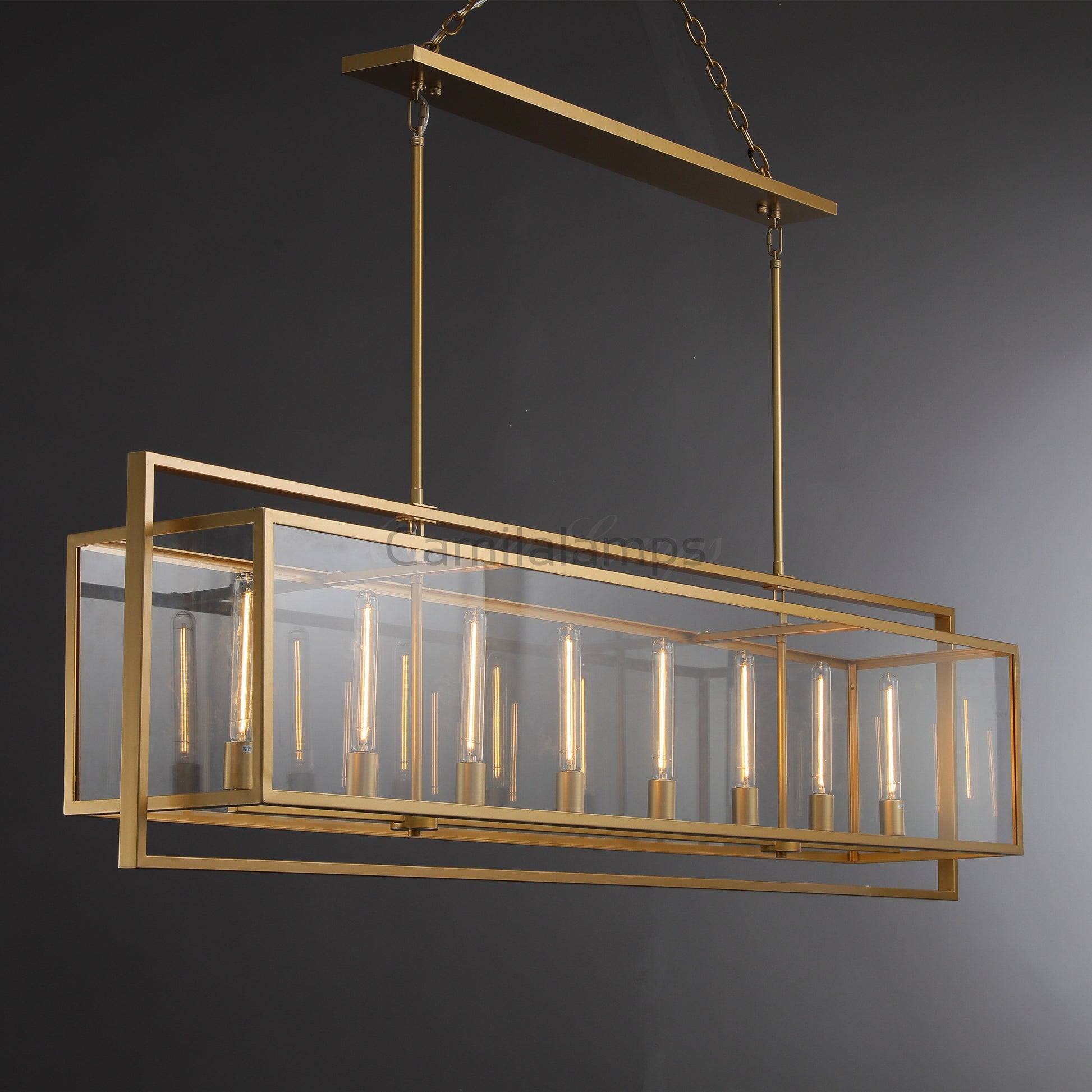 Baker Modern Rectangular Chandelier 54"72" - Camilalamps - CA - 1ZA0011