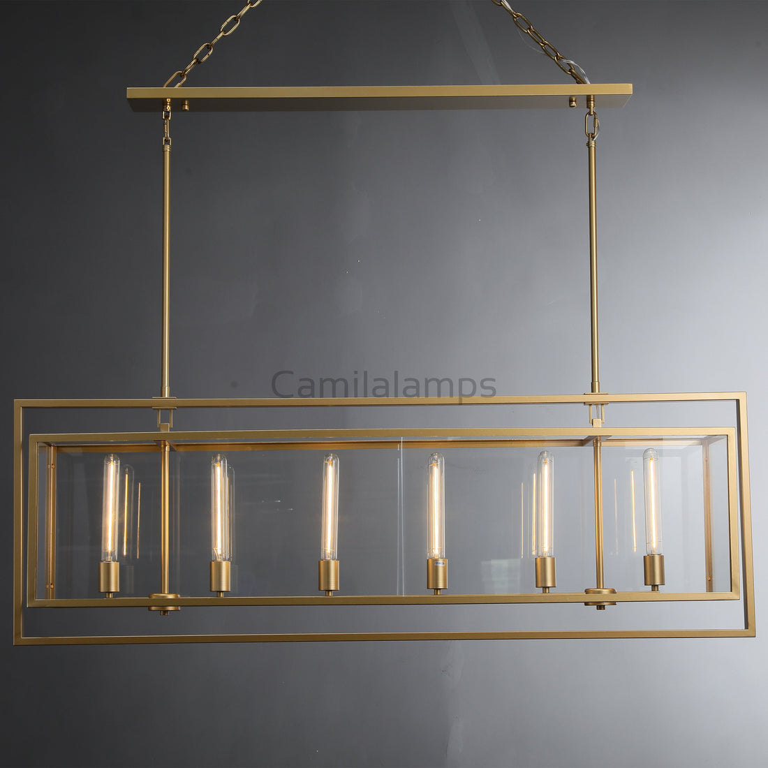 Baker Modern Rectangular Chandelier 54"72" - Camilalamps - CAM1054