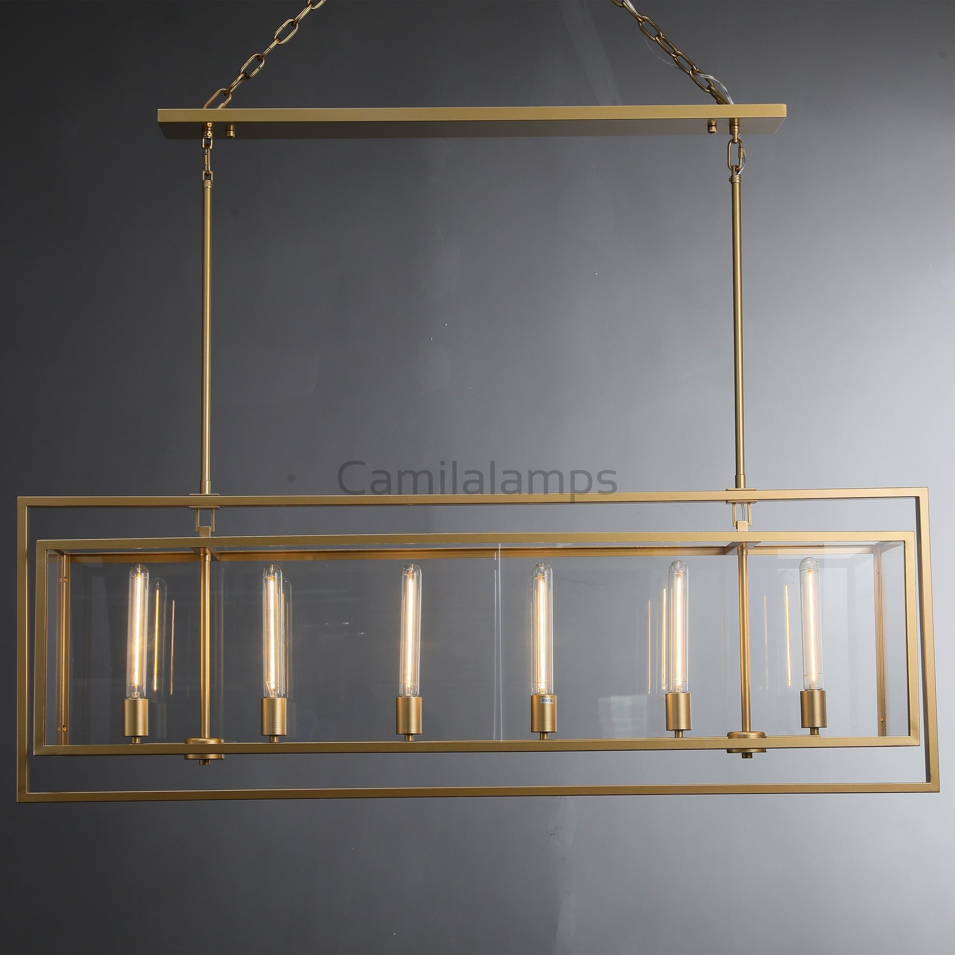 Baker Modern Rectangular Chandelier 54"72" - Camilalamps - CAM1054