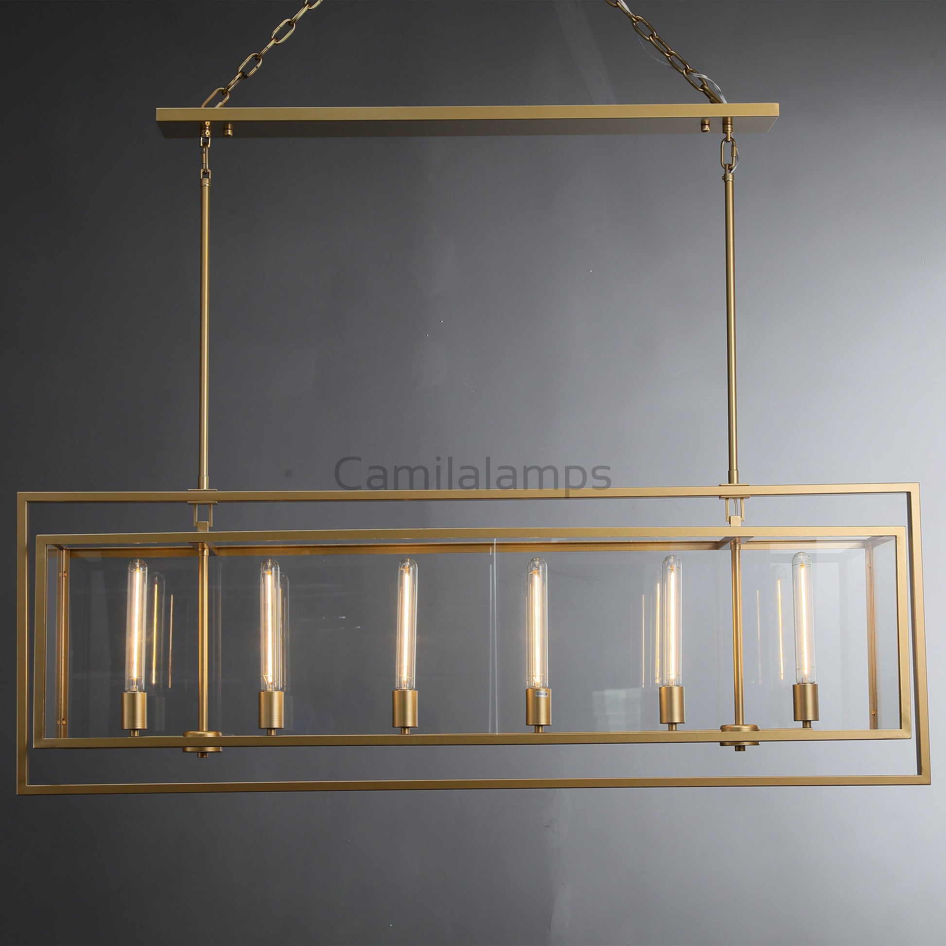 Baker Modern Rectangular Chandelier 54"72" - Camilalamps - CAM1054