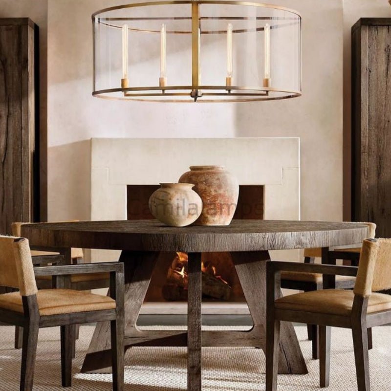 Baker Round Chandelier D33'' 44" 55'' - Camilalamps - CA - Baker - Round - D44 - A