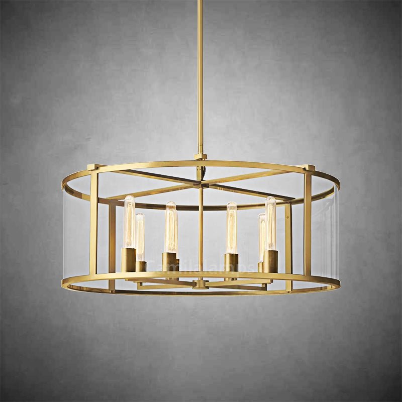 Baker Round Chandelier D33'' 44" 55'' - Camilalamps - CA - Baker - Round - D44 - A