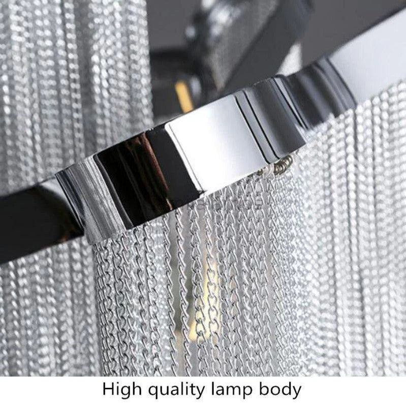 Baucis Aluminum Chain Tassel Chandelier - Camilalamps - OL - Aluminum - 337