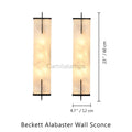 Beckett Alabaster Wall Sconce - Camilalamps - CA - Becke - 1754 - 001