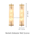 Beckett Alabaster Wall Sconce - Camilalamps - CA - Becke - 1754 - 001