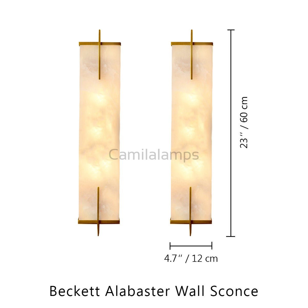 Beckett Alabaster Wall Sconce - Camilalamps - CA - Becke - 1754 - 001