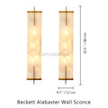 Beckett Alabaster Wall Sconce - Camilalamps - CA - Becke - 1754 - 001