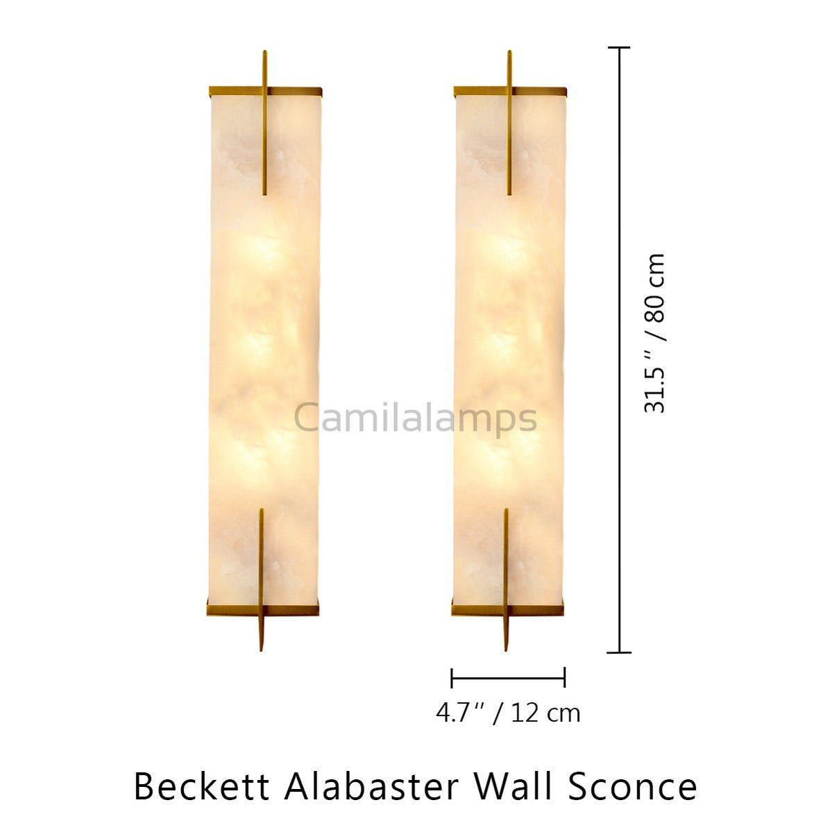 Beckett Alabaster Wall Sconce - Camilalamps - CA - Becke - 1754 - 001