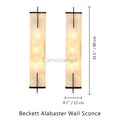 Beckett Alabaster Wall Sconce - Camilalamps - CA - Becke - 1754 - 001