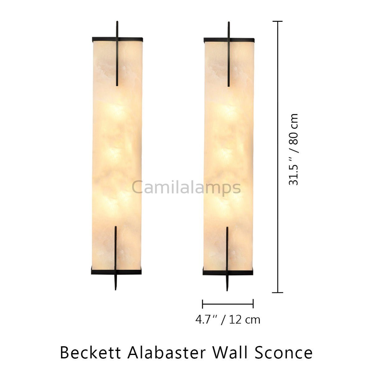 Beckett Alabaster Wall Sconce - Camilalamps - CA - Becke - 1754 - 001