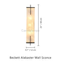 Beckett Alabaster Wall Sconce - Camilalamps - CA - Becke - 1754 - 001