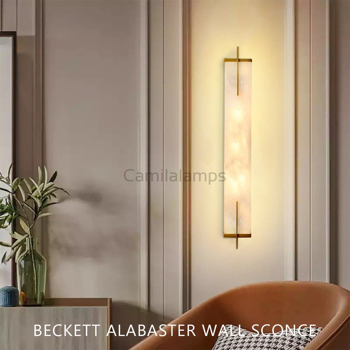 Beckett Alabaster Wall Sconce - Camilalamps - CA - Becke - 1754 - 003