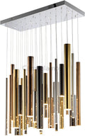 Bellini Rectangular Tri - Tone Tubular Pendant Light Chandelier - Camilalamps - BL32 - 1