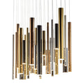 Bellini Rectangular Tri - Tone Tubular Pendant Light Chandelier - Camilalamps - BL32 - 1