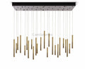 Bellini Rectangular Tri - Tone Tubular Pendant Light Chandelier - Camilalamps - BL32-12