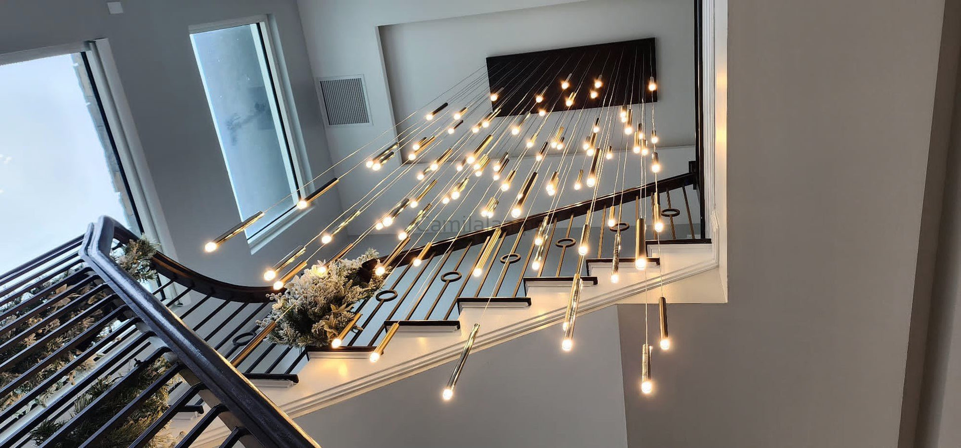 Bellini Rectangular Tubular Pendant Light Chandelier - Camilalamps - STPL3222 - RC - 28