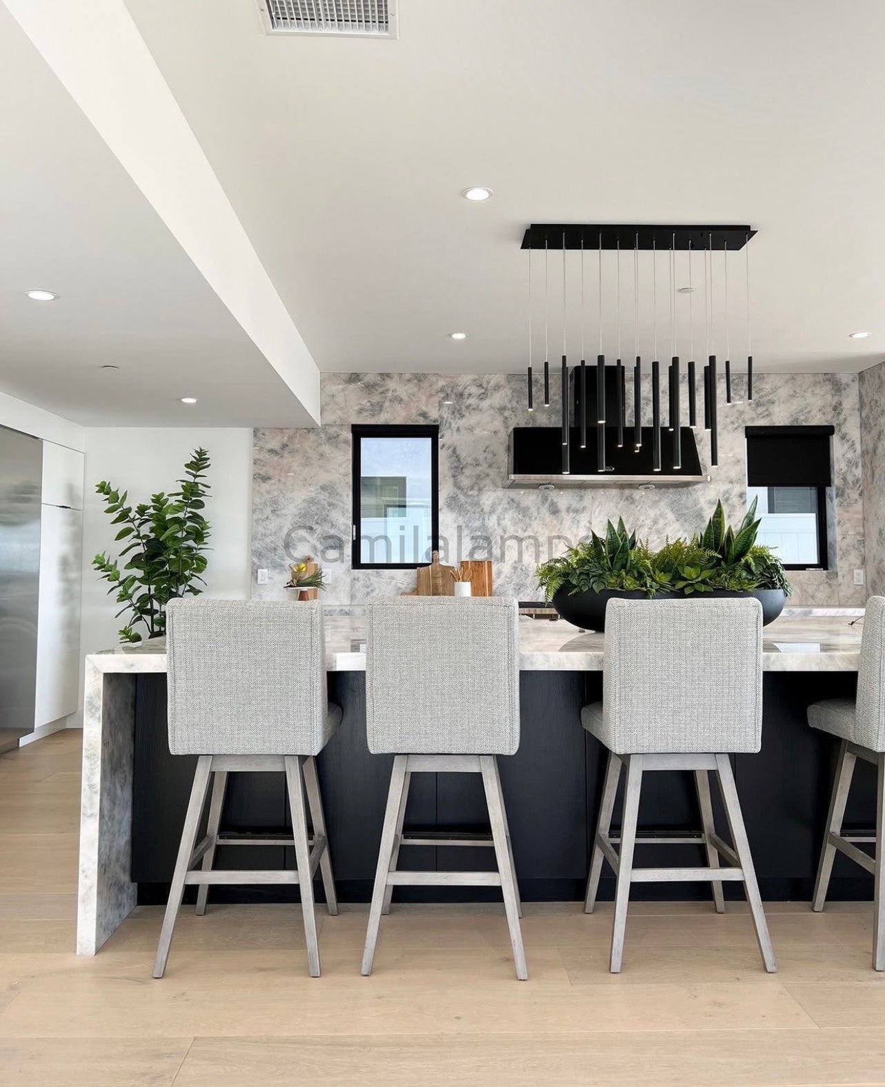 Bellini Rectangular Tubular Pendant Light Chandelier - Camilalamps - STPL3222 - RC - 28