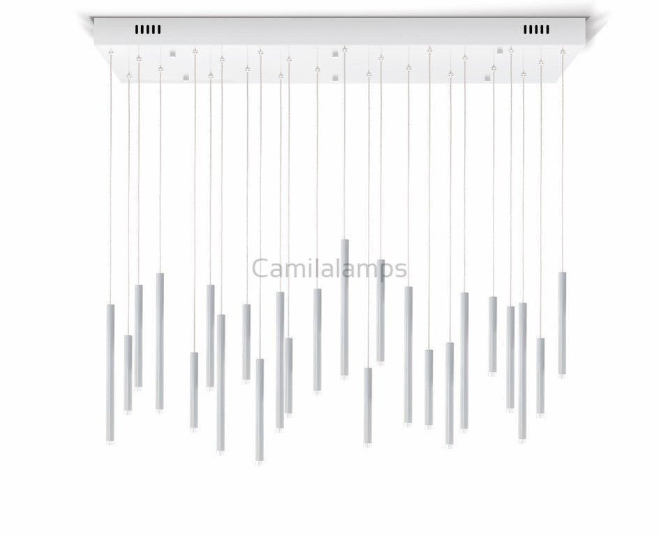 Bellini Rectangular Tubular Pendant Light Chandelier - Camilalamps - STPL3222-1RC-128