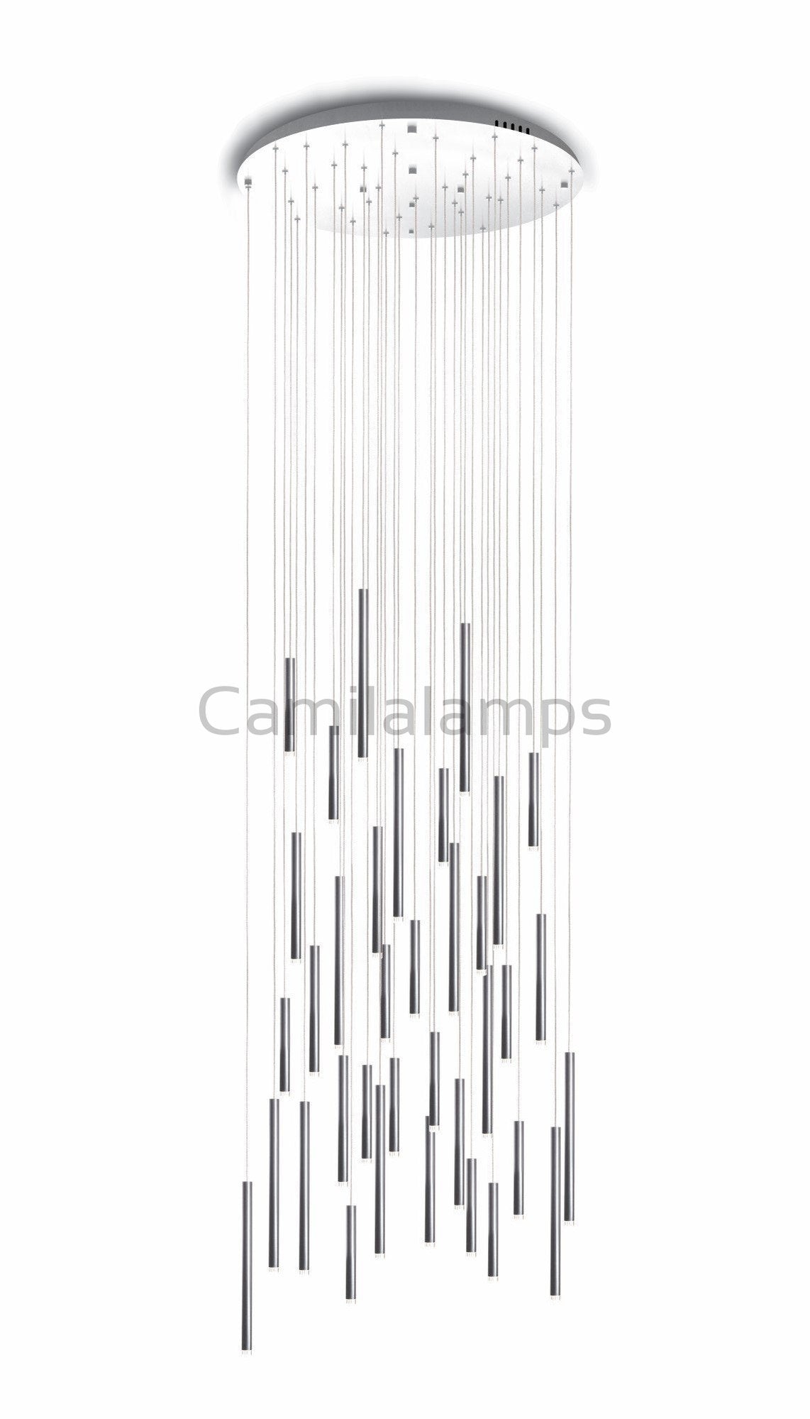 Bellini Round Two - Tone Tubular Pendant Light Chandelier - Camilalamps - STPL4446 - SQ - 14 - 4