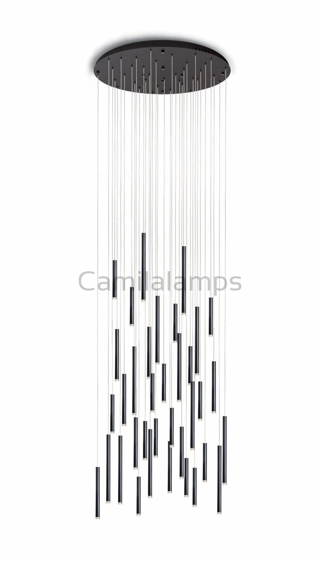 Bellini Round Two - Tone Tubular Pendant Light Chandelier - Camilalamps - STPL4446 - SQ - 14 - 1