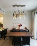 Bellini Square Tri - Tone Tubular Pendant Light Chandelier - Camilalamps - STPL4445 - SQ - 16 - 1