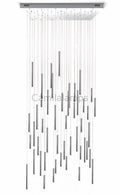 Bellini Square Tri - Tone Tubular Pendant Light Chandelier - Camilalamps - STPL4445 - SQ - 16 - 4